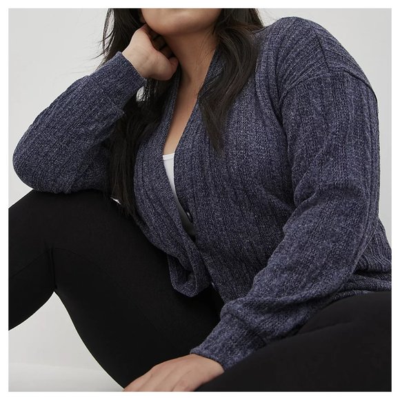 torrid Sweaters - Blue Button Front Sleep Cardigan